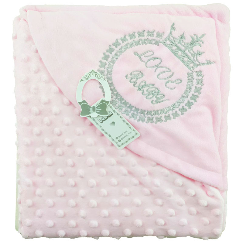 پتو پولیشی کودک کلاه دار طرح تاج  Bebek