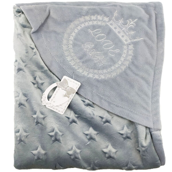 پتو پولیشی کودک کلاه دار طرح تاج  Bebek