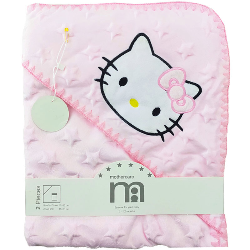 پتو پولیشی کلاه دار طرح کیتی مادرکر MotherCare