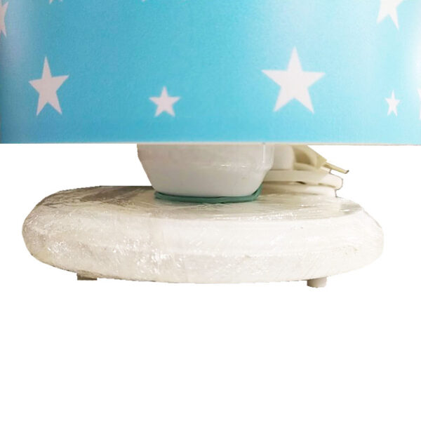 آباژور پایه کوتاه چوبی طرح فیل آبی