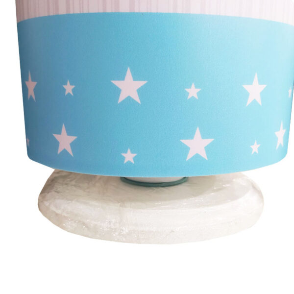 آباژور پایه کوتاه چوبی طرح فیل آبی