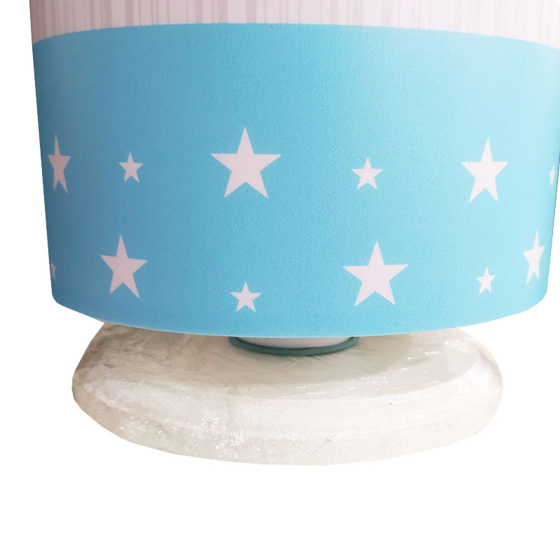 آباژور پایه کوتاه چوبی طرح فیل آبی