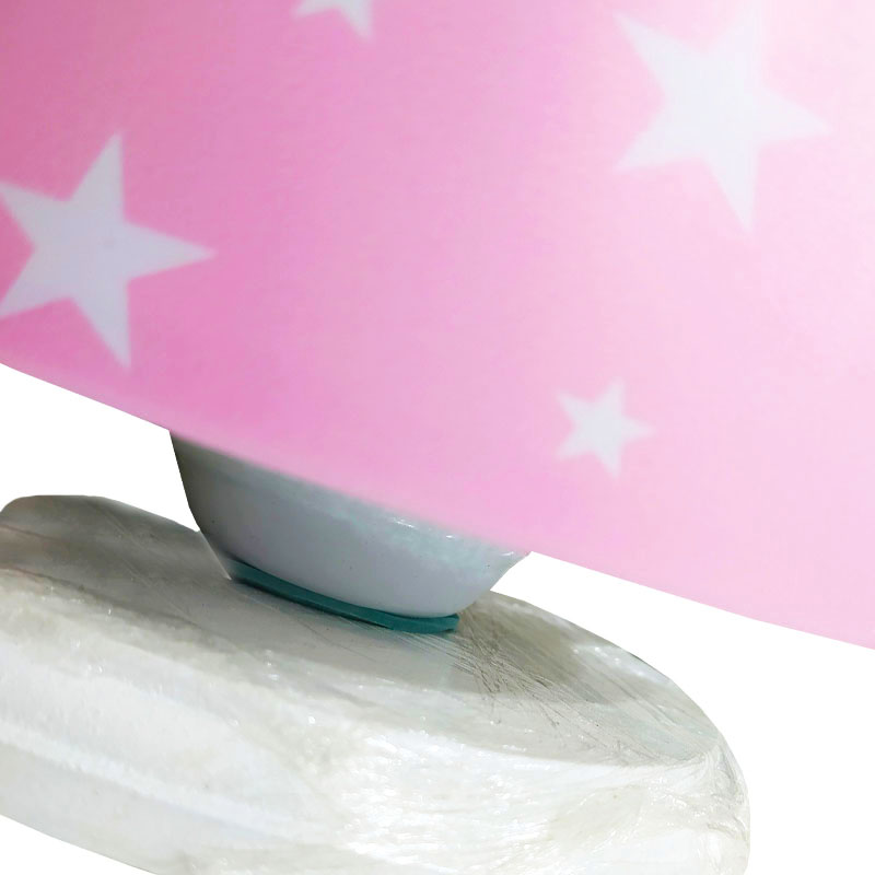 آباژور پایه کوتاه چوبی طرح فیل صورتی