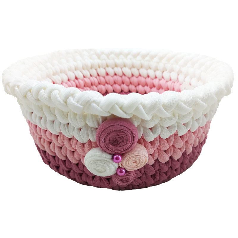 سبد تریکو بافت برجسته حلزونی سایز بزرگ