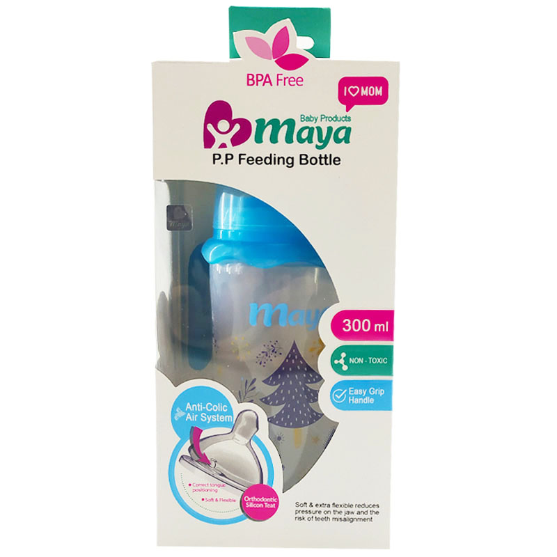 شیرخوری دهانه عریض دسته دار 300 میل مایا Maya