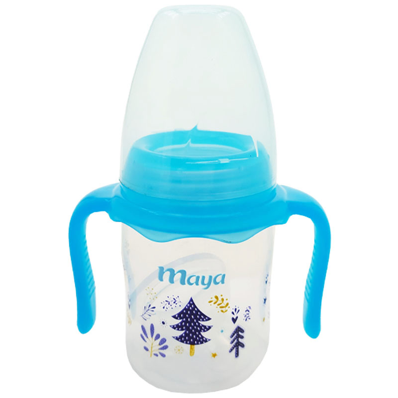 شیشه شیر دهانه عریض دسته دار 150 میل مایا Maya