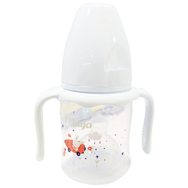 شیشه شیر دهانه عریض دسته دار 150 میل مایا Maya