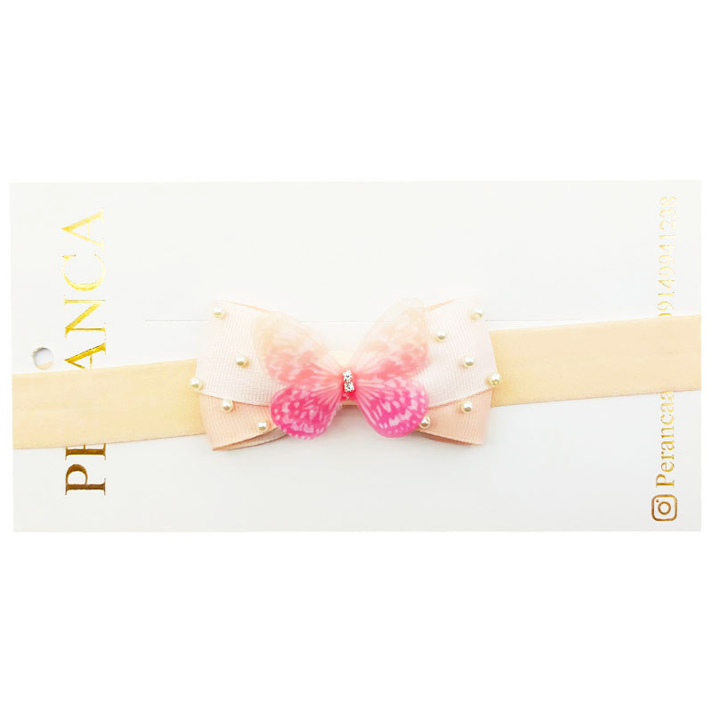 هدبند پاپیونی مرواریدی پروانه دار Perance hairbows
