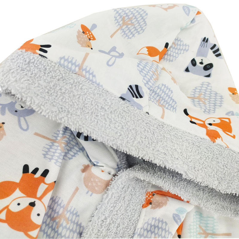 حوله تن پوش کلاه دار طرح روباه و راکن مادرکر Mothercare