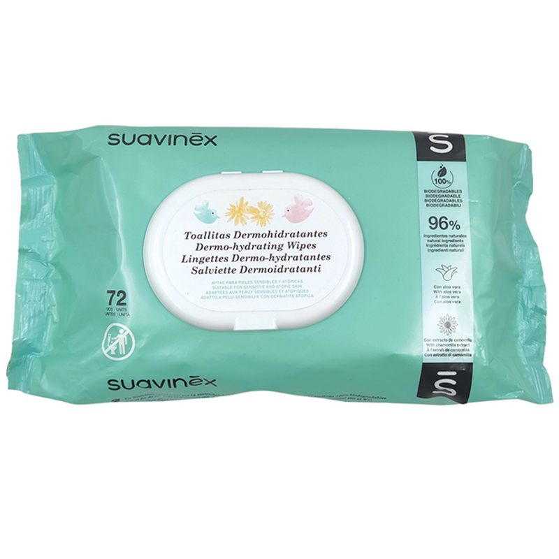 دستمال مرطوب 72 عددی درب دار سوآوینکس Suavinex