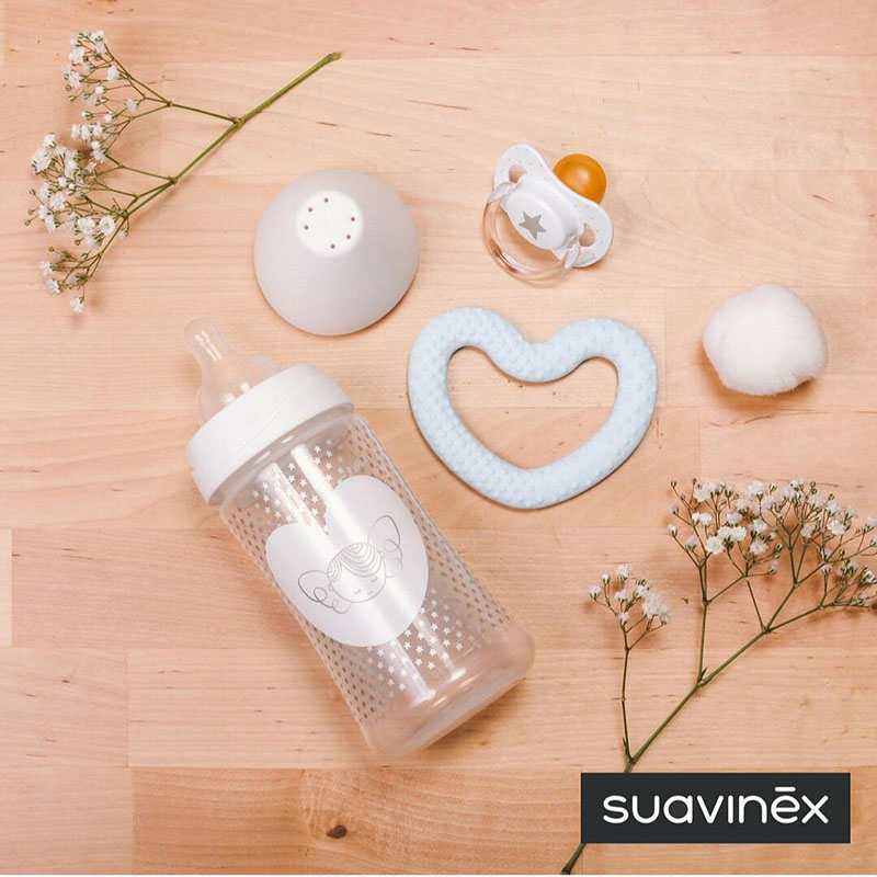 دندان گیر سیلیکونی قابدار قلب 0+ ماه سواوینکس suavinex