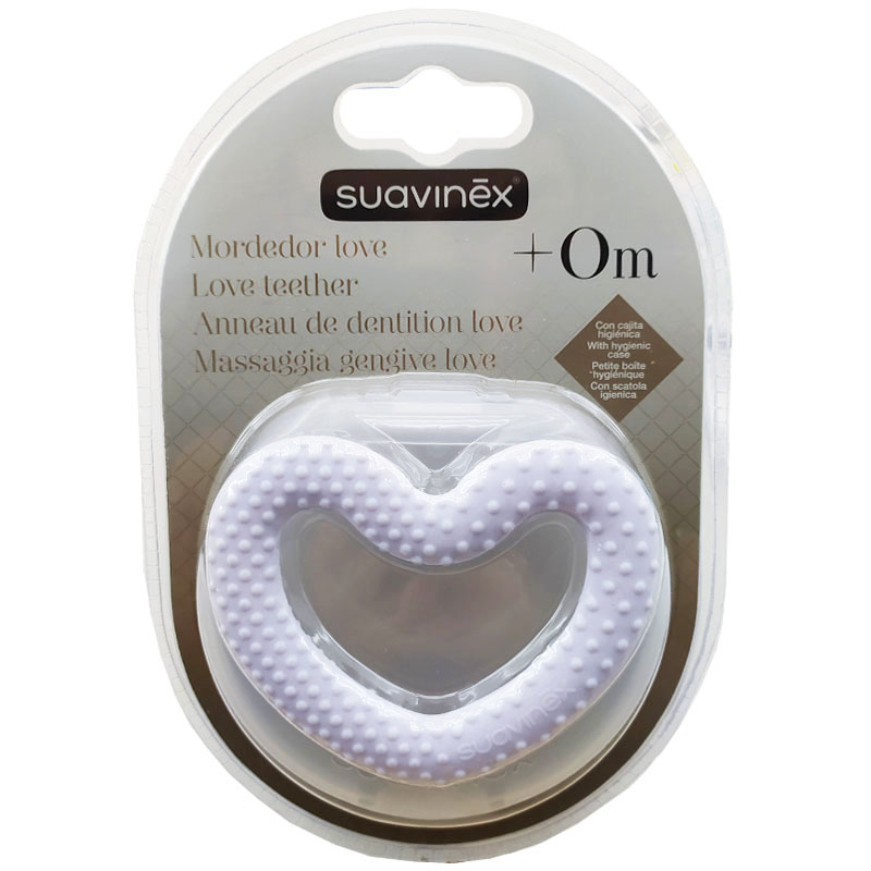 دندان گیر سیلیکونی قابدار قلب 0+ ماه سواوینکس suavinex