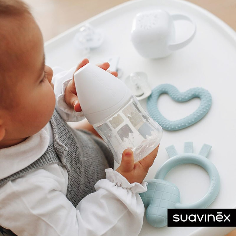 دندان گیر سیلیکونی قابدار قلب 0+ ماه سواوینکس suavinex