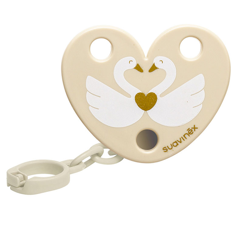 زنجیر پستانک طرح قو و قلب سوآوینکس suavinex