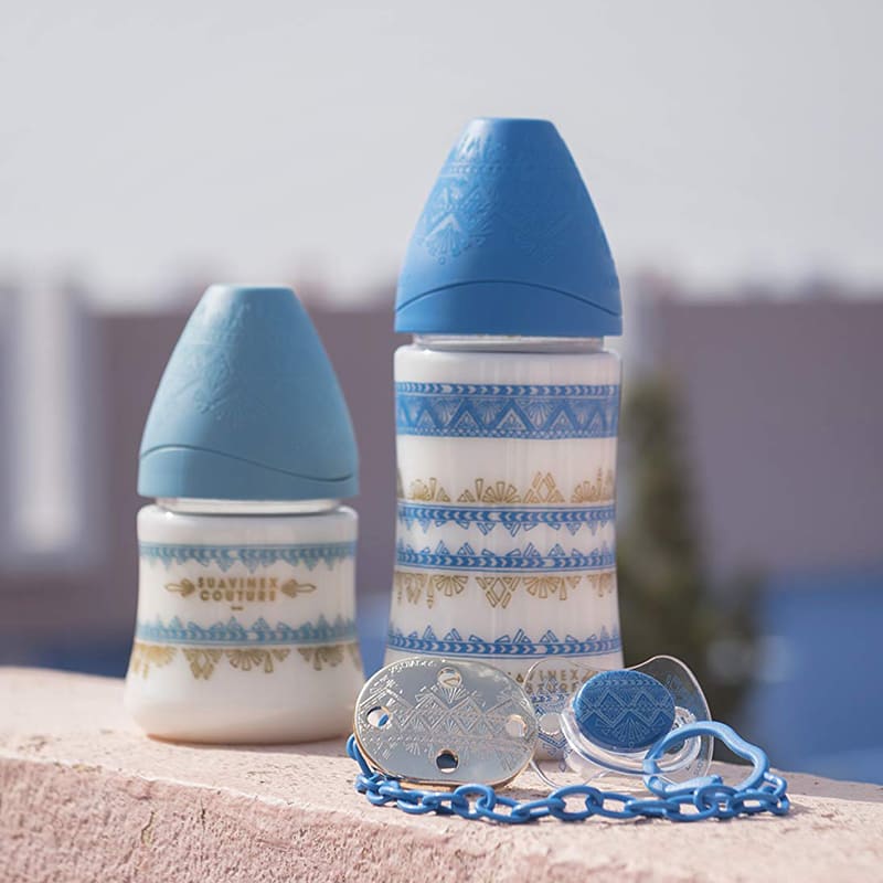 شیشه شیر پیچازی ارتودنسی پسرانه 150 میل suavinex