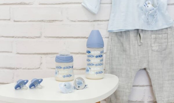 شیشه شیر پیچازی ارتودنسی پسرانه 150 میل suavinex