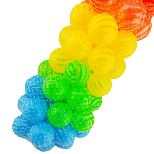 توپ پلاستیکی راه راه بسته 100 عددی Parham Toys