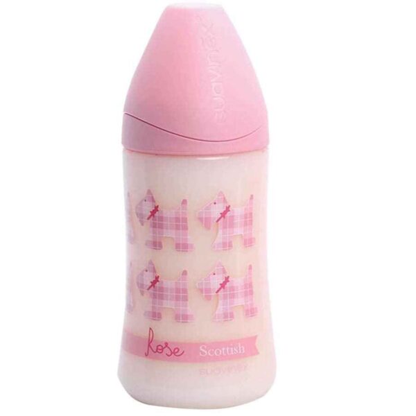 شیشه شیر پیچازی ارتودنسی دخترانه 270 ميل suavinex