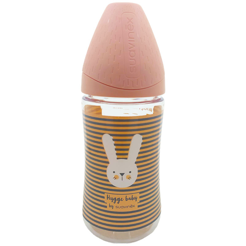 شیشه شیر دهانه عریض 0+ ماه خرگوش 270 میل suavinex