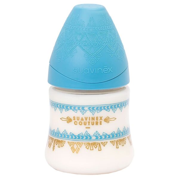 شیشه شیر پیچازی ارتودنسی پسرانه 150 میل suavinex
