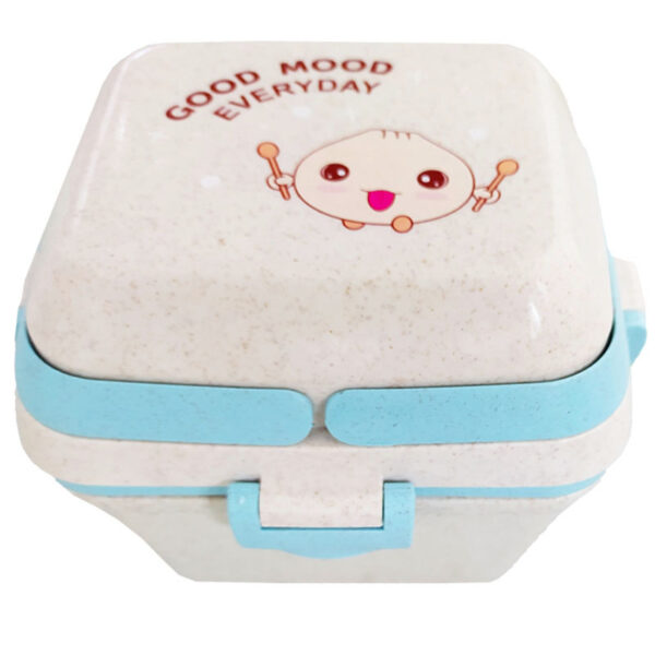 ظرف غذا کودک گیاهی چهار تکه مربعی