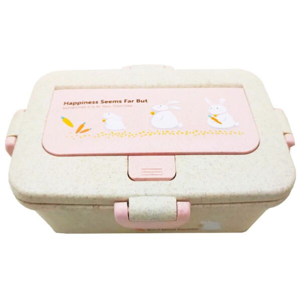 ظرف غذا کودک گیاهی چهار تکه مستطیلی