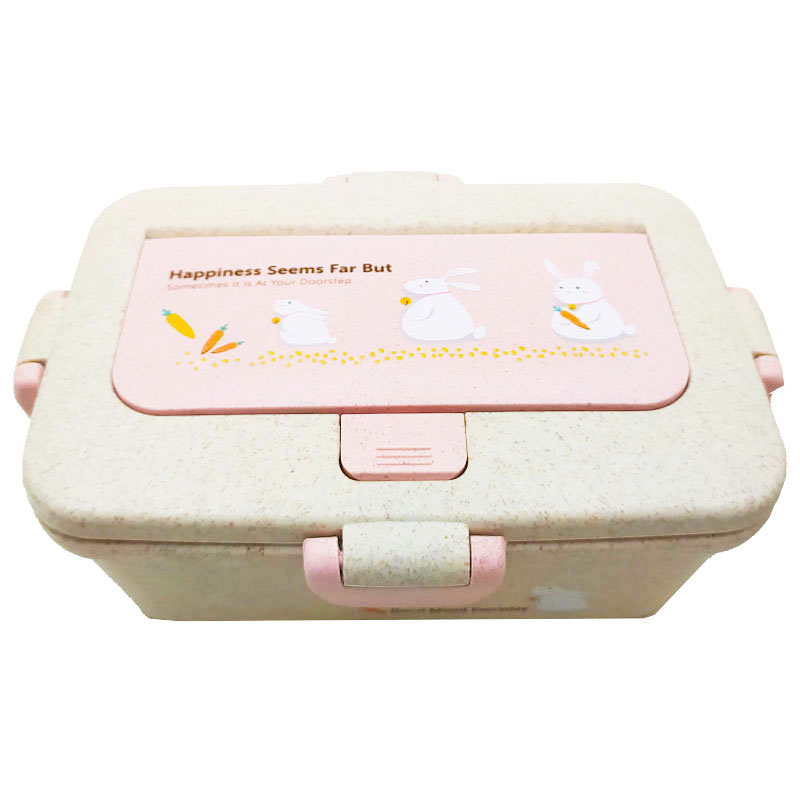 ظرف غذا کودک گیاهی چهار تکه مستطیلی