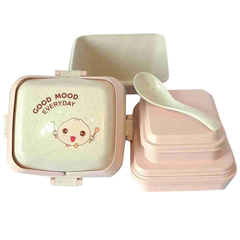 ظرف غذا کودک گیاهی چهار تکه مربعی