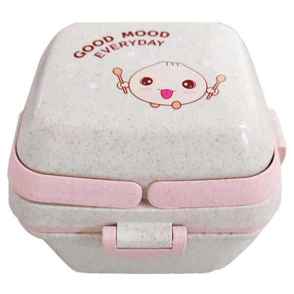 ظرف غذا کودک گیاهی چهار تکه مربعی