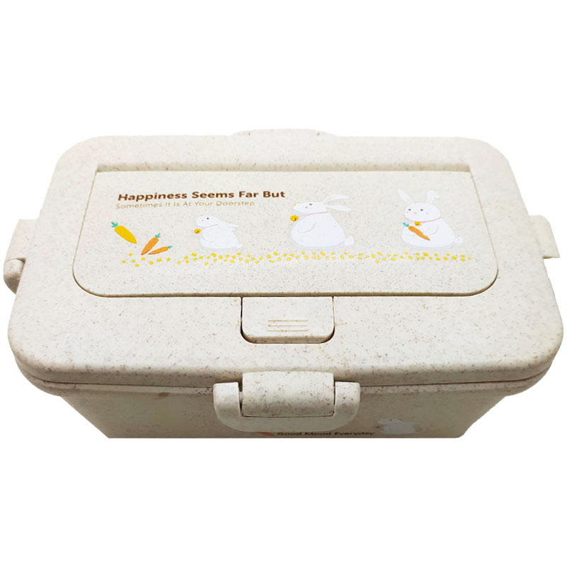 47419ظرف غذا کودک گیاهی چهار تکه مستطیلی