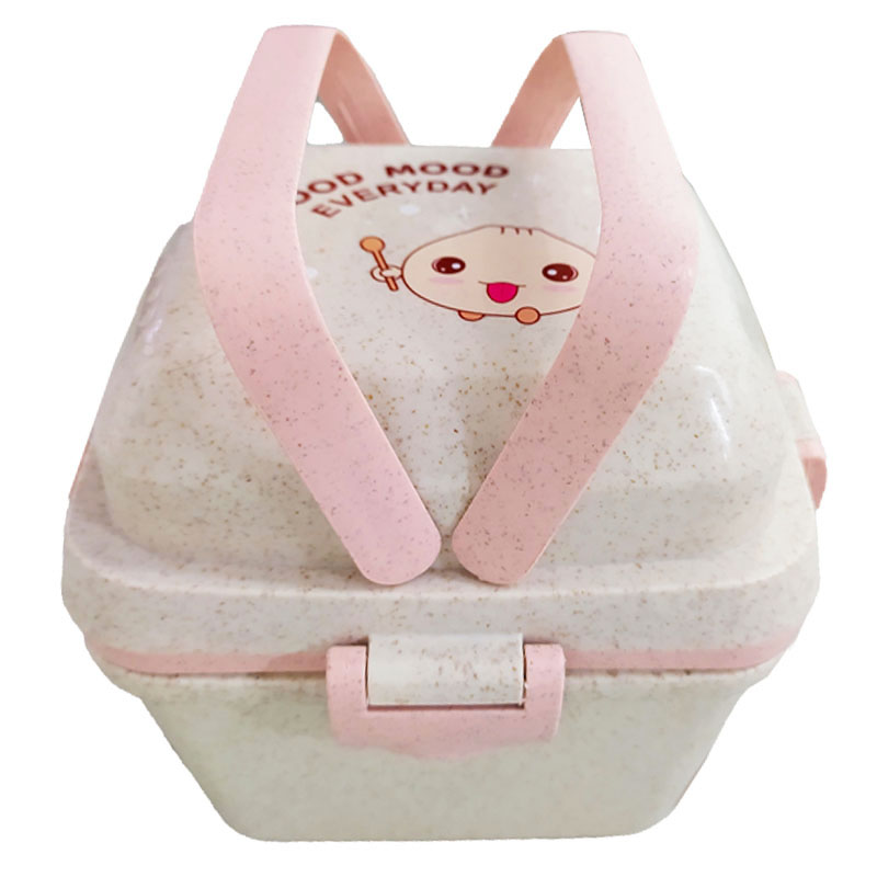 ظرف غذا کودک گیاهی چهار تکه مربعی