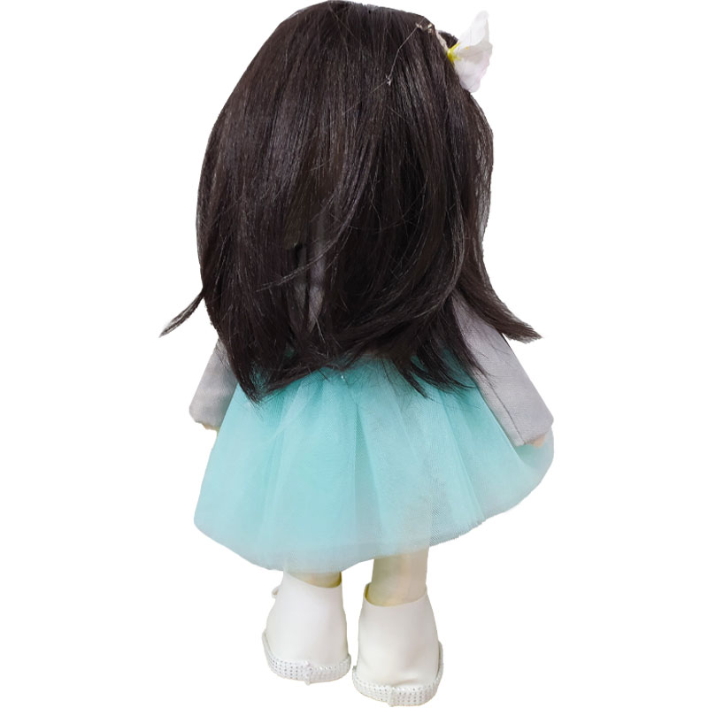 عروسک روسی مو مشکی گل سینه دار تنها Tanha