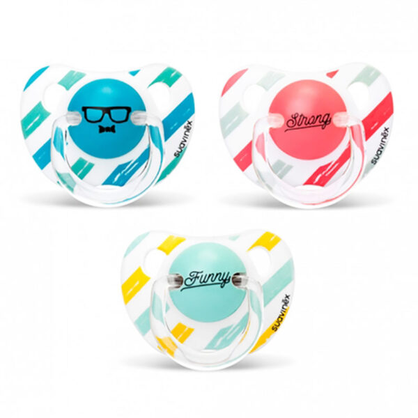 پستانک آناتومیک طرح فانی راه راه 6-18 ماه سواوینکس suavinex