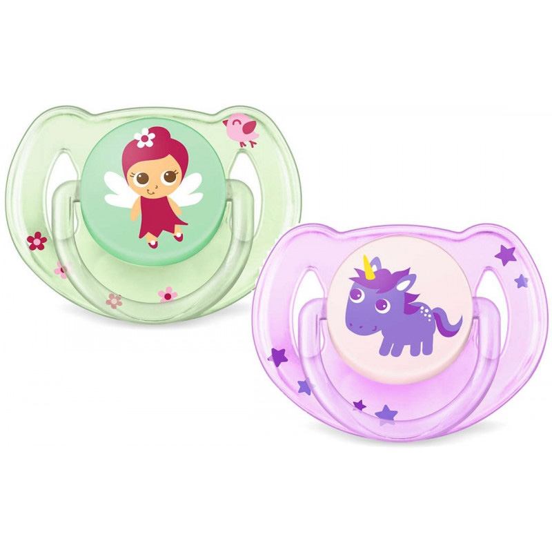 پستانک 2 عددی 6-18 ماه اسب و فرشته کلاسیک اونت Avent