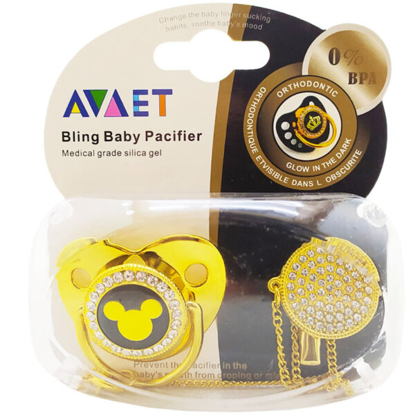 پستانک ارتودنسی نگینی زنجیردار میکی اویتAVAET