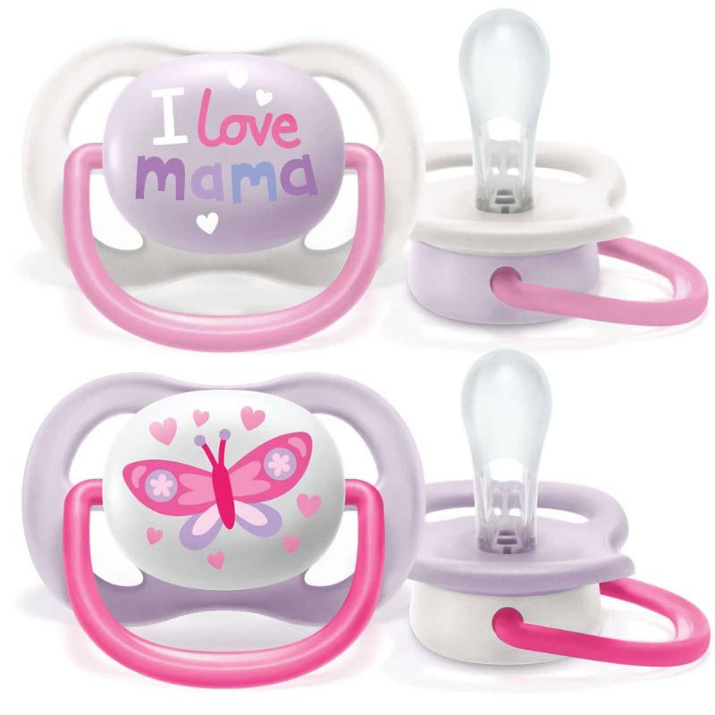 پستانک 2 عددی 0-6 ماه پروانه Ultra Air اونت Avent