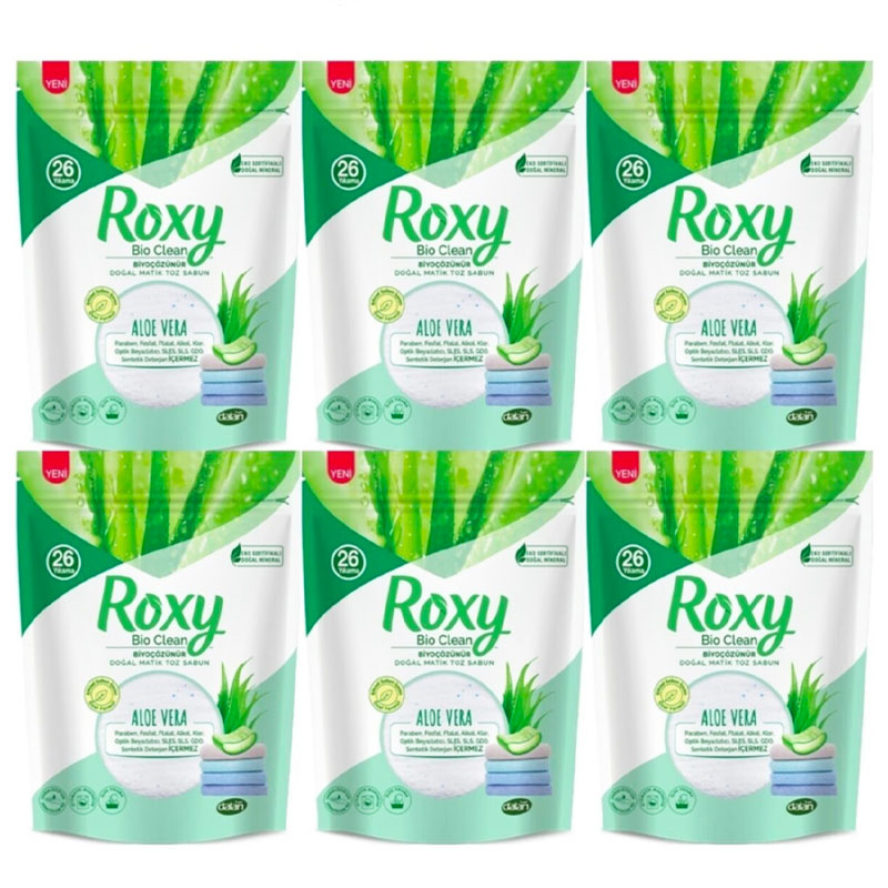 پودر صابون ماشین 800 گرمی رایحه آلوئه ورا روکسی Roxy