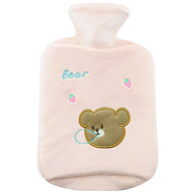 کیسه آب گرم 1 لیتری مخملی خرس توت فرنگی Yingbei