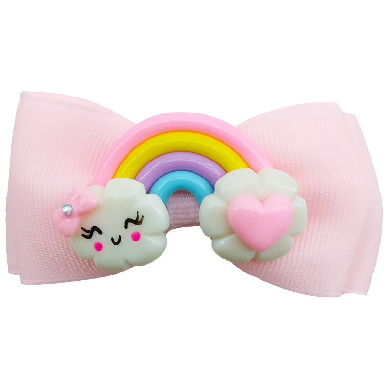 ست گیره دوتایی پونی اسب شاخدار و رنگین کمان Perance hairbows