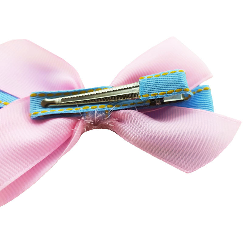 گیره تکی پاپیونی خزدار نگین دار Perance hairbows