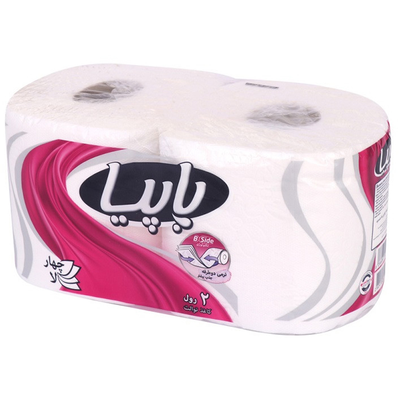 دستمال توالت 4 لایه 2 رول پاپیا Papia
