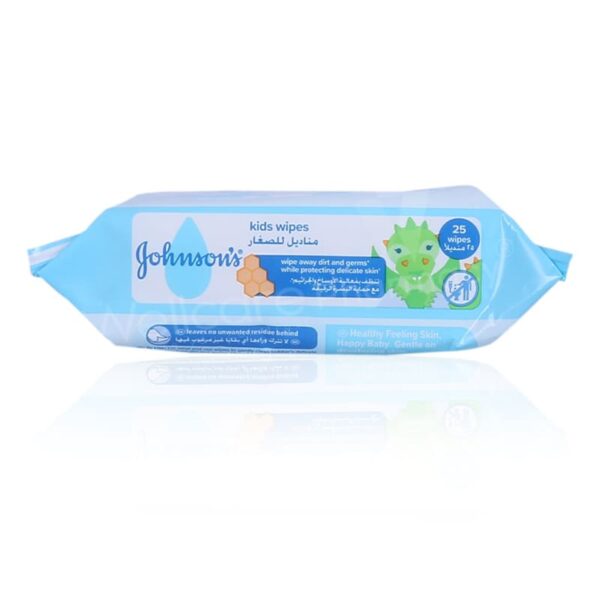 دستمال مرطوب 25عددی بدون درب جانسون Johnsons