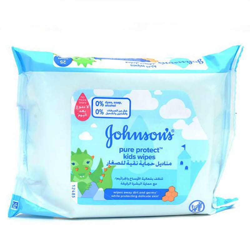 دستمال مرطوب 25عددی بدون درب جانسون Johnsons