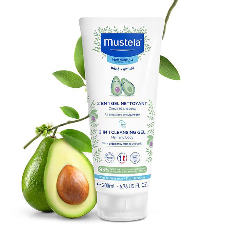 شامپو 2در1 سروبدن کودک آووکادو موستلا 200 میل Mustela