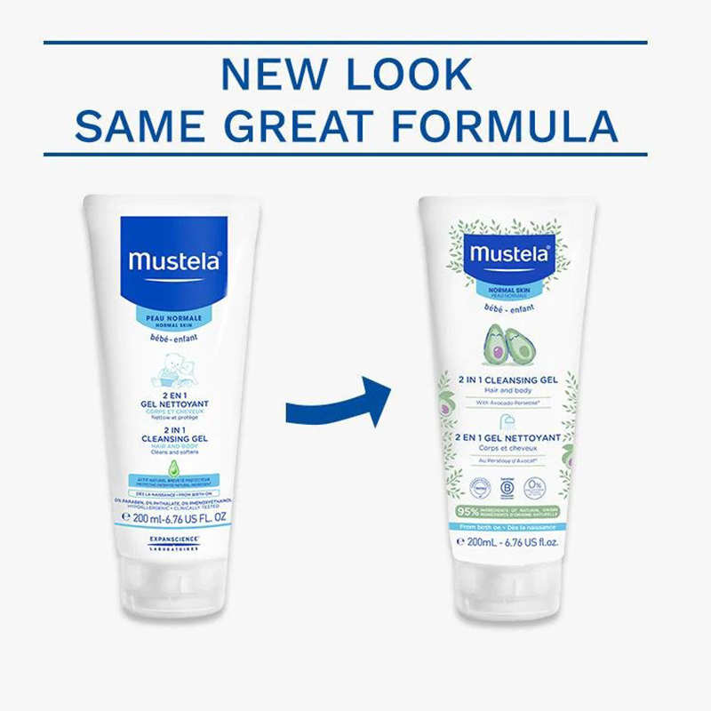 شامپو 2در1 سروبدن کودک آووکادو موستلا 200 میل Mustela