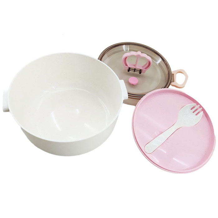 ظرف غذا گیاهی عروسکی قاشق و چنگال دار Bambo Fiber