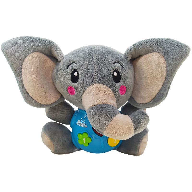 اسباب بازی عروسک فیل پولیشی موزیکال 6+ ماه Sunlike