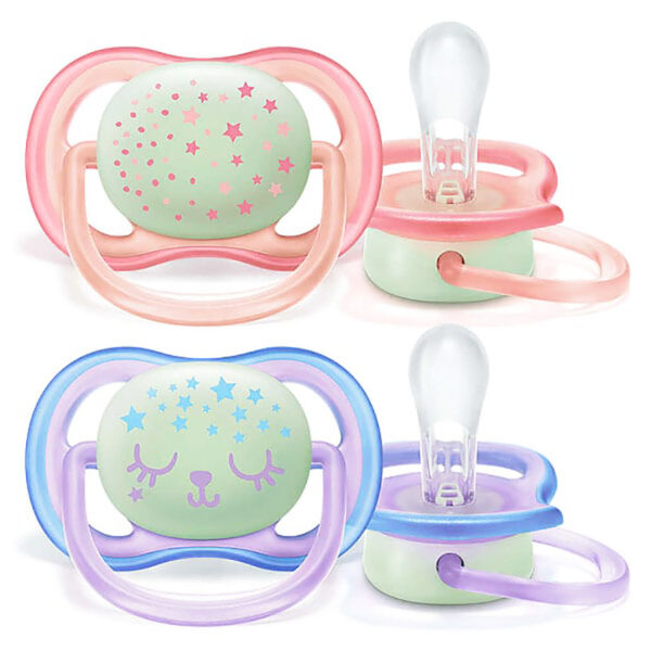 پستانک 2 عددی 0-6 ماه ستاره نایت Ultra Air اونت Avent