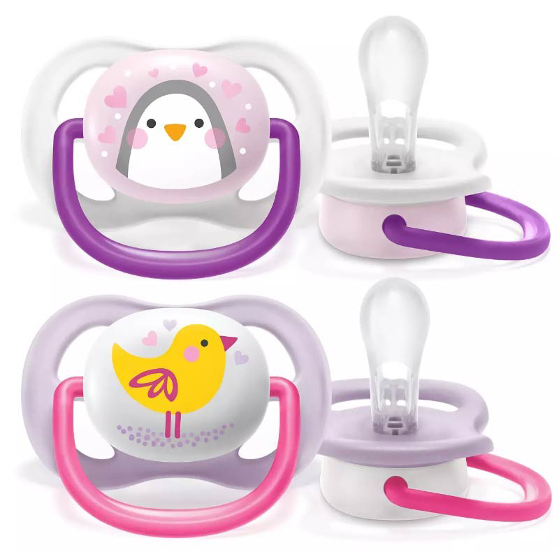 پستانک 2 عددی 0-6 ماه جوجه و پنگوئن Ultra Air اونت Avent