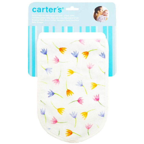 روپوش آروغ گیر 3 تایی طرح گل رنگی کارترز Carters